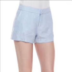 Joie Light Blue Linen Merci Shorts